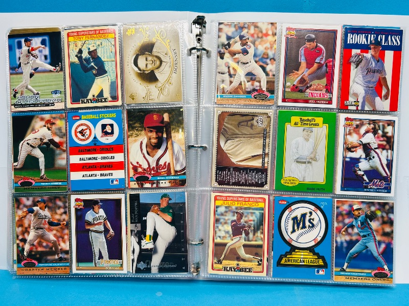 Photo 1 of 195235… final sale no returns/refunds-360 mixed baseball cards in binder 
