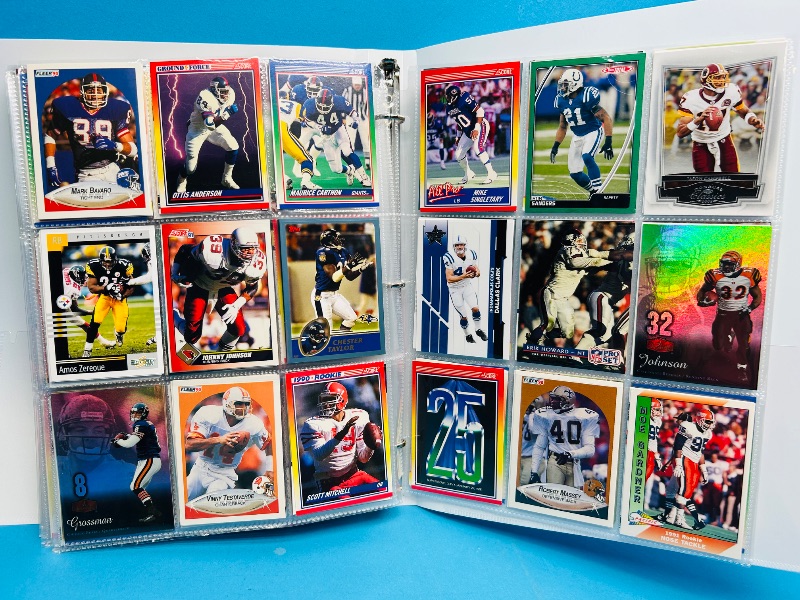 Photo 1 of 195236… final sale no returns/refunds-360 mixed football cards in binder 