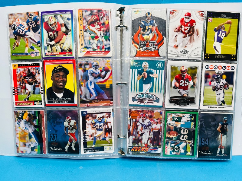 Photo 1 of 195236… final sale no returns/refunds-360 mixed football cards in binder 