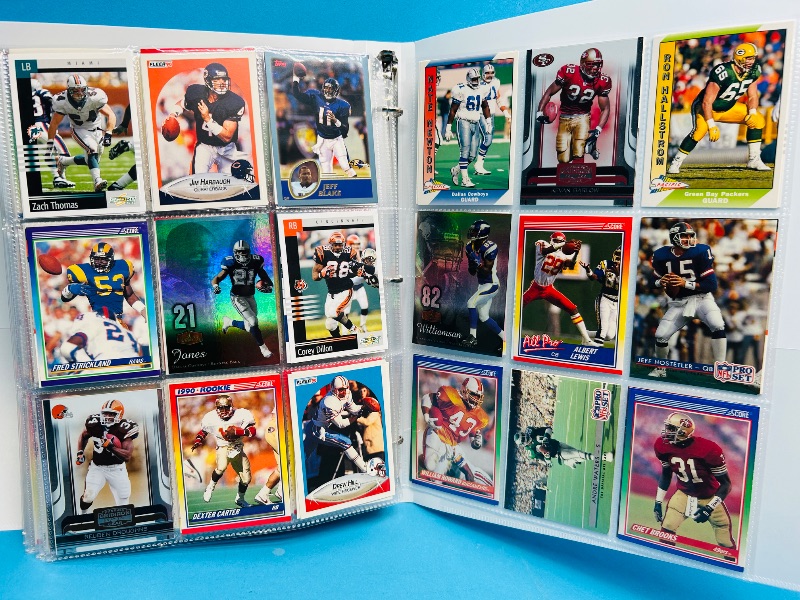 Photo 1 of 195236… final sale no returns/refunds-360 mixed football cards in binder 