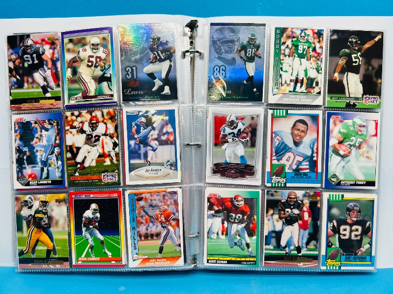 Photo 1 of 195236… final sale no returns/refunds-360 mixed football cards in binder 