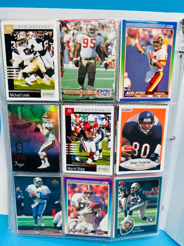 Photo 1 of 195236… final sale no returns/refunds-360 mixed football cards in binder 