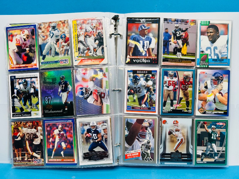 Photo 1 of 195236… final sale no returns/refunds-360 mixed football cards in binder 