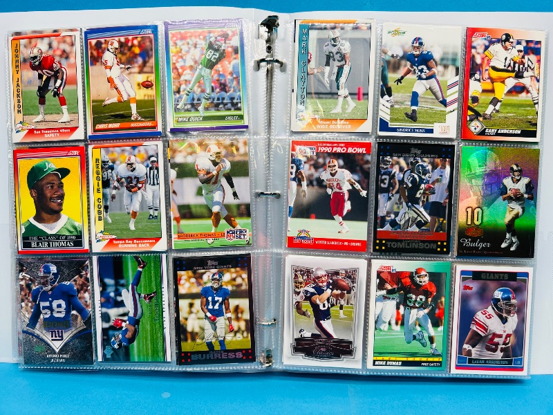 Photo 1 of 195236… final sale no returns/refunds-360 mixed football cards in binder 