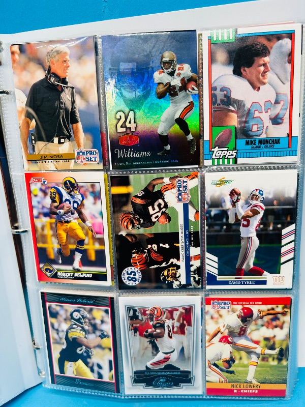 Photo 1 of 195236… final sale no returns/refunds-360 mixed football cards in binder 
