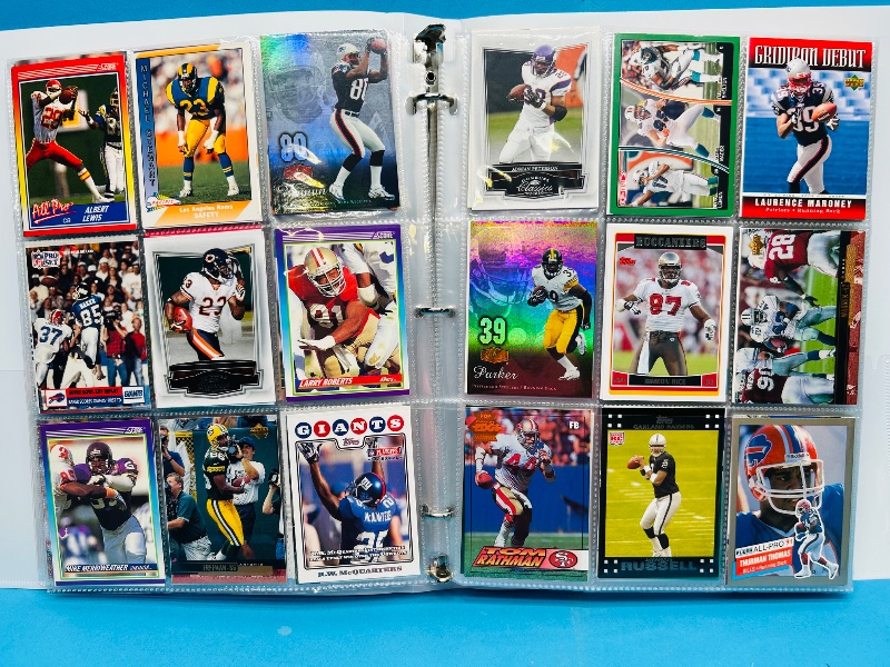 Photo 1 of 195236… final sale no returns/refunds-360 mixed football cards in binder 