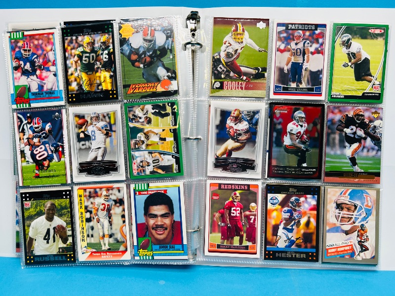 Photo 1 of 195237… final sale no returns/refunds-270 mixed football cards in binder 
