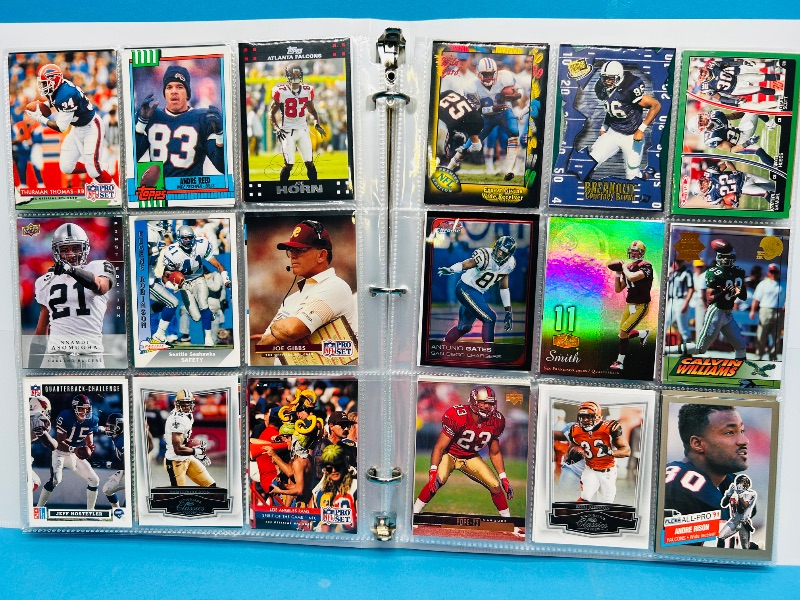 Photo 1 of 195237… final sale no returns/refunds-270 mixed football cards in binder 