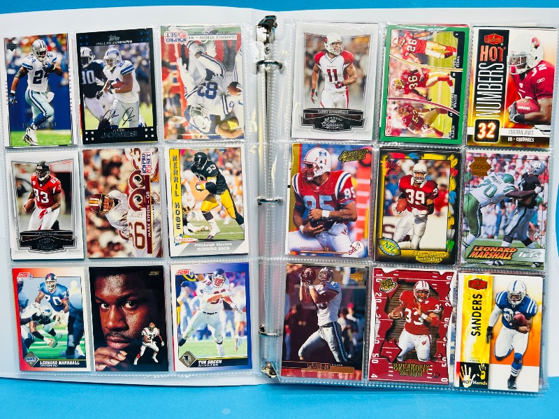 Photo 1 of 195237… final sale no returns/refunds-270 mixed football cards in binder 