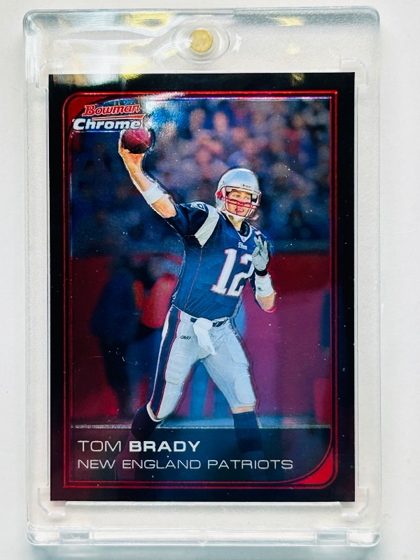 Photo 1 of 195241…Topps Chrome Tom Brady card166  in hard plastic case 