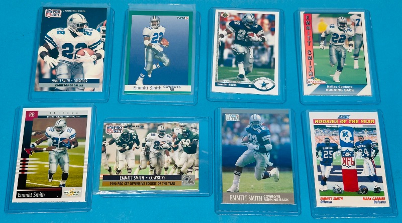 Photo 1 of 195243…Emmitt Smith cards in hard plastic sleeves 