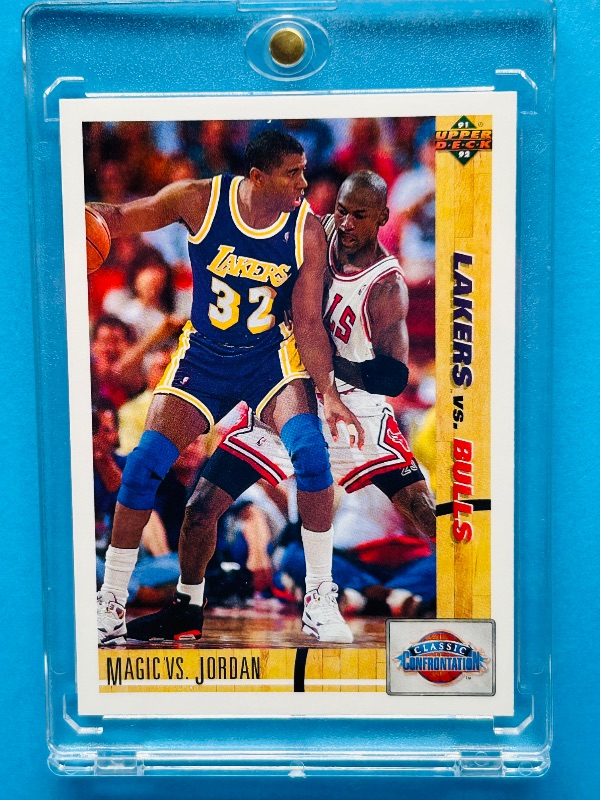 Photo 1 of 195245…Magic vs. Jordan card 34  in hard plastic case 