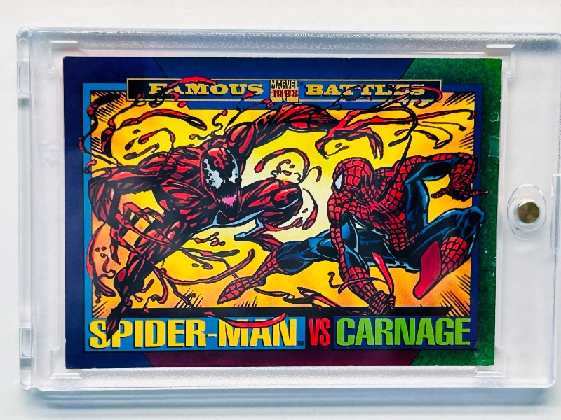 Photo 1 of 195250…marvel Spider-Man vs. Carnage card145 in hard plastic case
