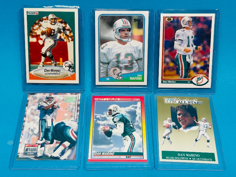 Photo 1 of 195253…6 Dan Marino  cards in hard plastic sleeves 