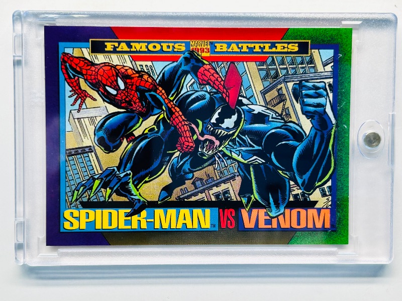 Photo 1 of 195257…Marvel Spider-Man vs. Venom card 152 in hard plastic case