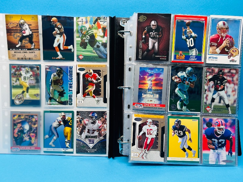 Photo 1 of 195289… final sale no returns/refunds-360 mixed football cards in binder 
