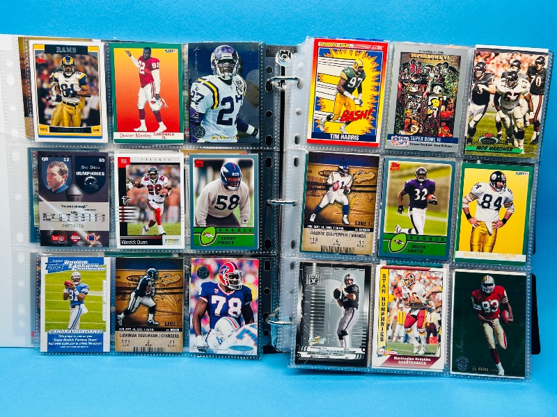 Photo 1 of 195289… final sale no returns/refunds-360 mixed football cards in binder 