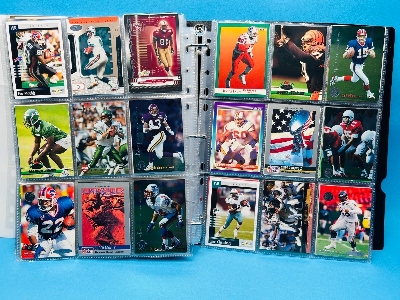 Photo 1 of 195289… final sale no returns/refunds-360 mixed football cards in binder 