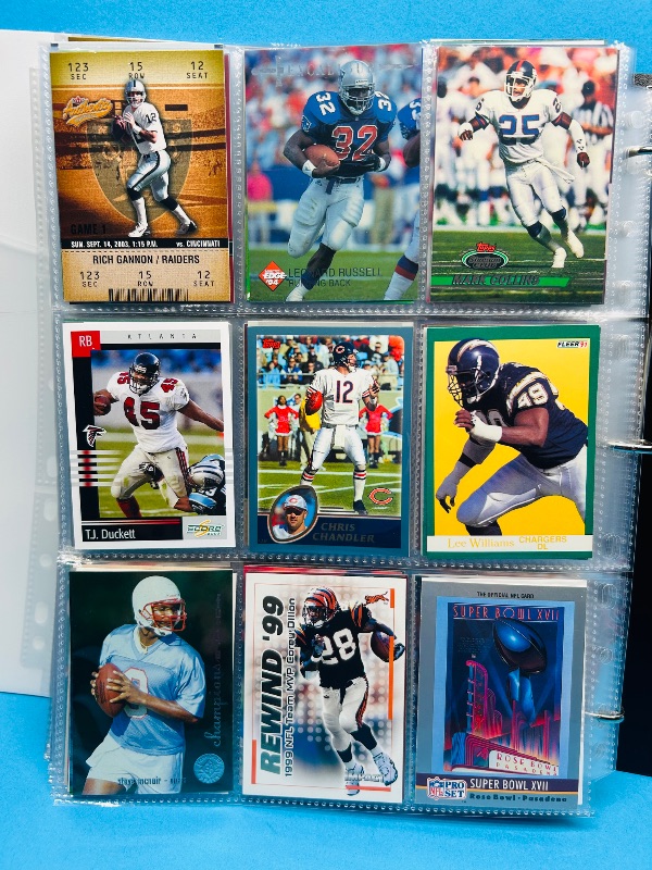 Photo 1 of 195289… final sale no returns/refunds-360 mixed football cards in binder 