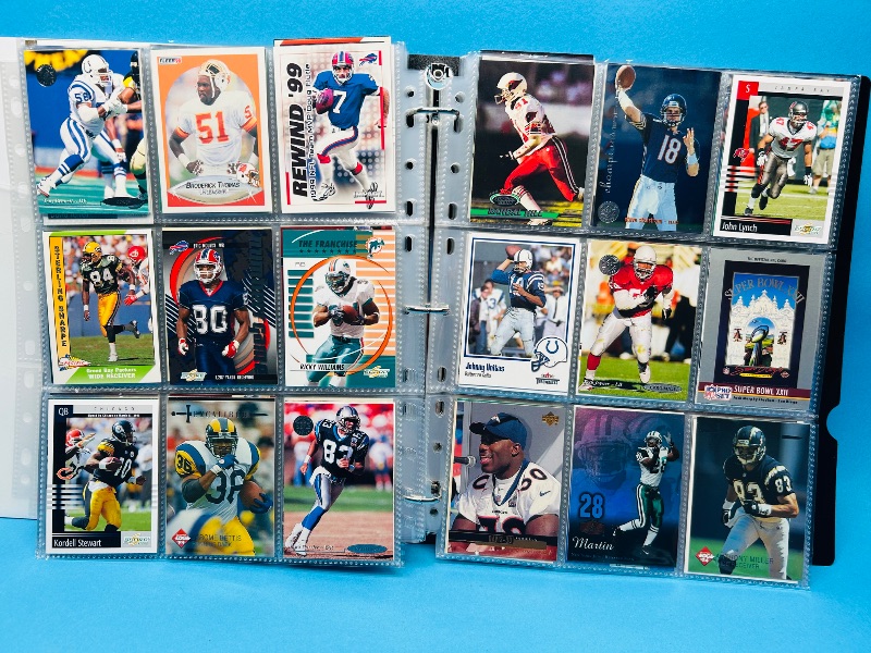 Photo 1 of 195289… final sale no returns/refunds-360 mixed football cards in binder 