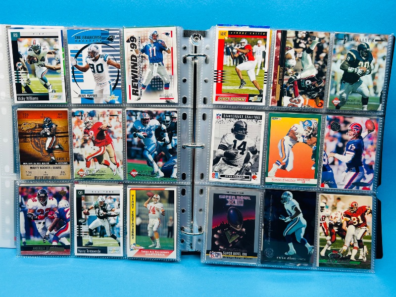 Photo 1 of 195289… final sale no returns/refunds-360 mixed football cards in binder 