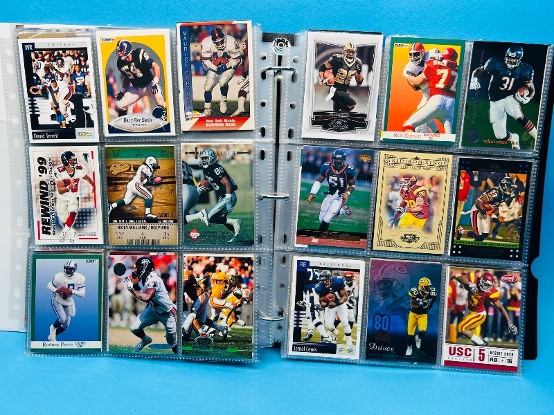 Photo 1 of 195289… final sale no returns/refunds-360 mixed football cards in binder 