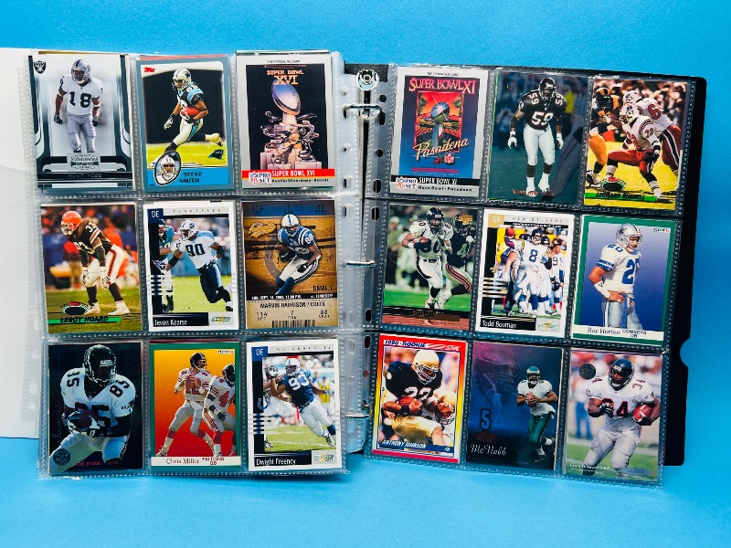 Photo 1 of 195289… final sale no returns/refunds-360 mixed football cards in binder 