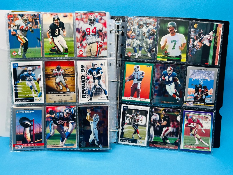 Photo 1 of 195289… final sale no returns/refunds-360 mixed football cards in binder 