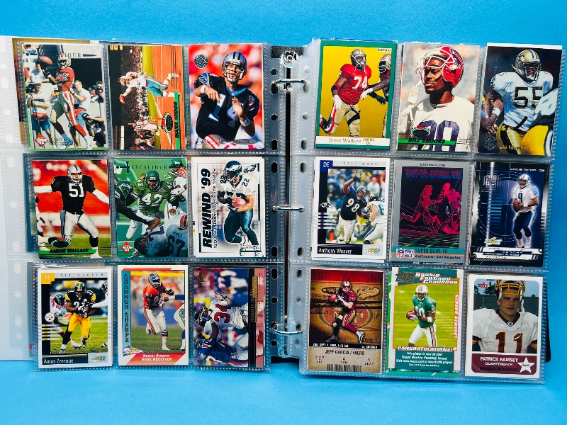Photo 1 of 195289… final sale no returns/refunds-360 mixed football cards in binder 
