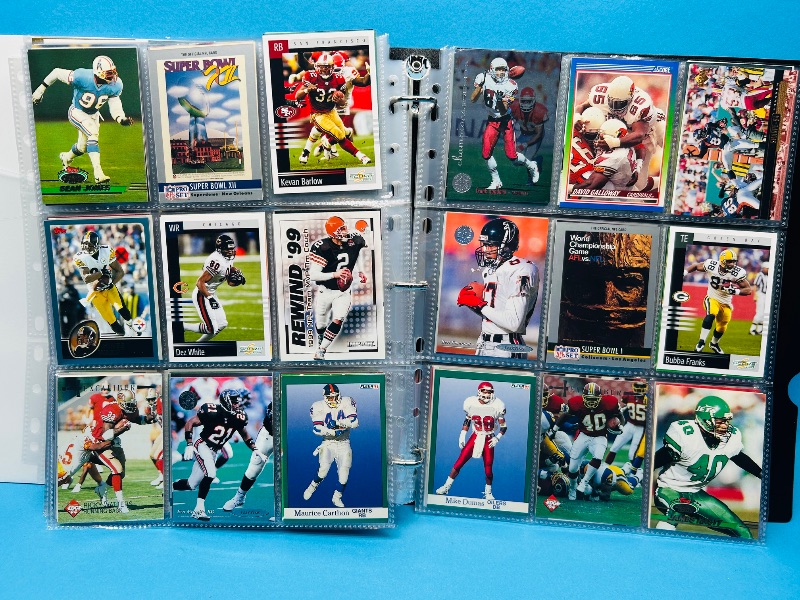 Photo 1 of 195289… final sale no returns/refunds-360 mixed football cards in binder 