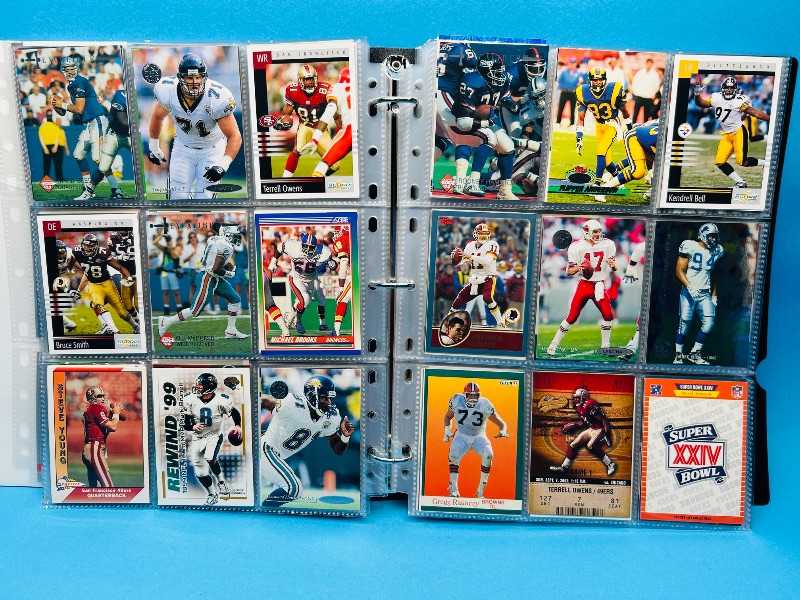 Photo 1 of 195289… final sale no returns/refunds-360 mixed football cards in binder 