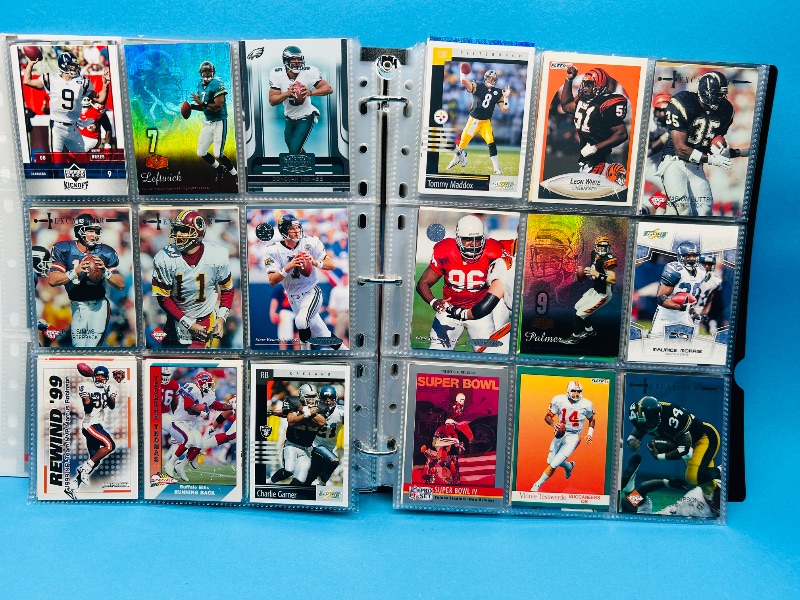 Photo 1 of 195289… final sale no returns/refunds-360 mixed football cards in binder 