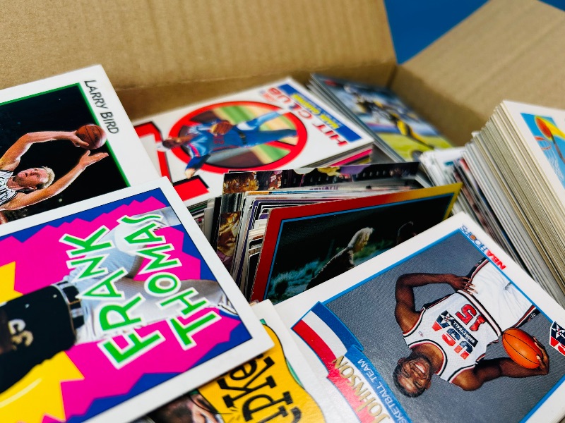 Photo 1 of 195292…final sale- damaged sports cards in small 10x7x5 box- bent, scuffed, and wear- no returns/refunds