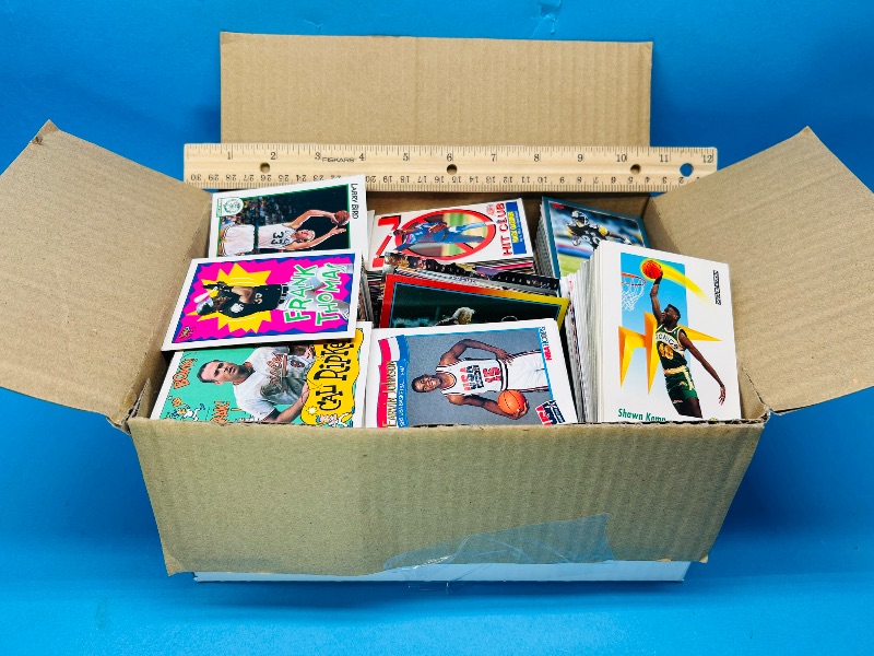 Photo 1 of 195292…final sale- damaged sports cards in small 10x7x5 box- bent, scuffed, and wear- no returns/refunds