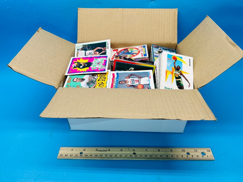 Photo 1 of 195292…final sale- damaged sports cards in small 10x7x5 box- bent, scuffed, and wear- no returns/refunds