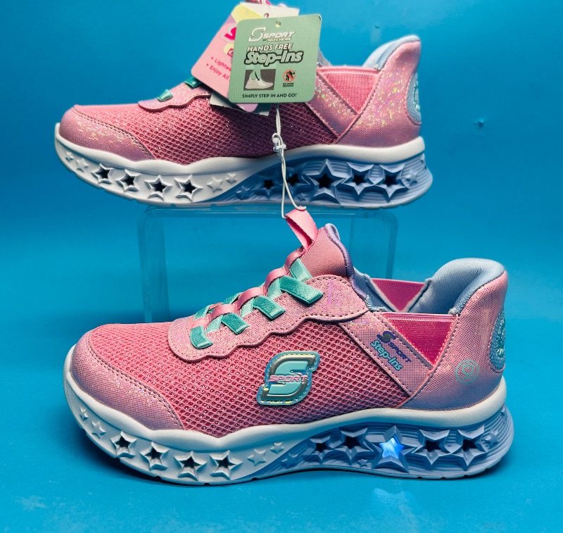 Photo 1 of 195337…size 3 hands free Skechers light up sneakers like new condition