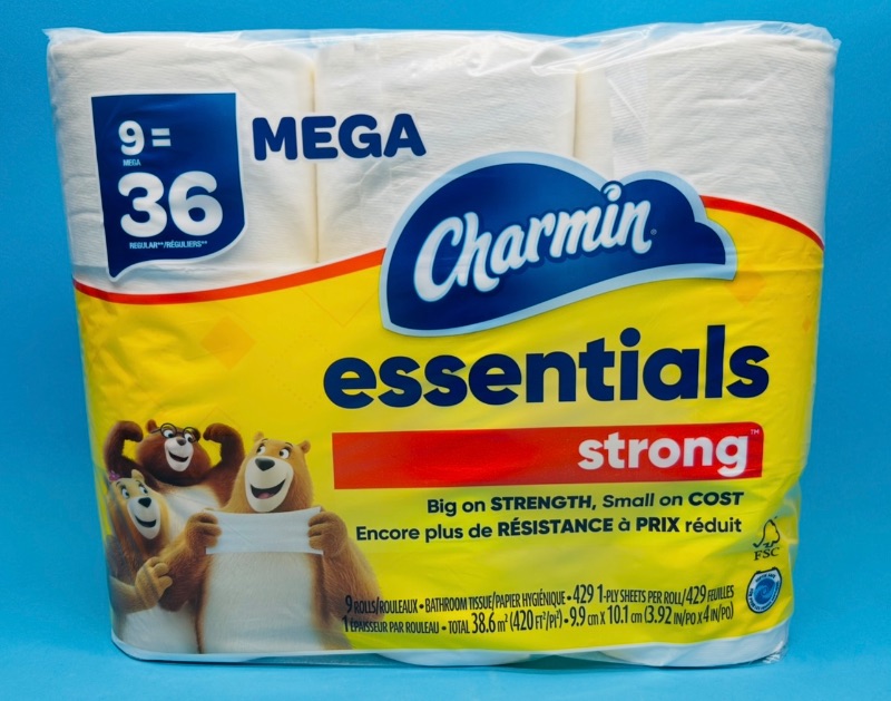 Photo 1 of 195402… .9 mega rolls of Charmin essentials strong toilet tissue paper