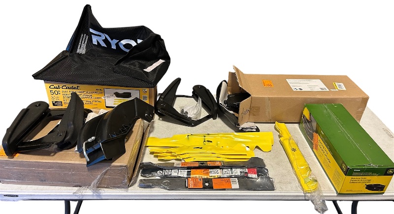 Photo 1 of 195480…final sale-misc tractor parts returns- blades, mulching, cover, accessories no refunds/returns