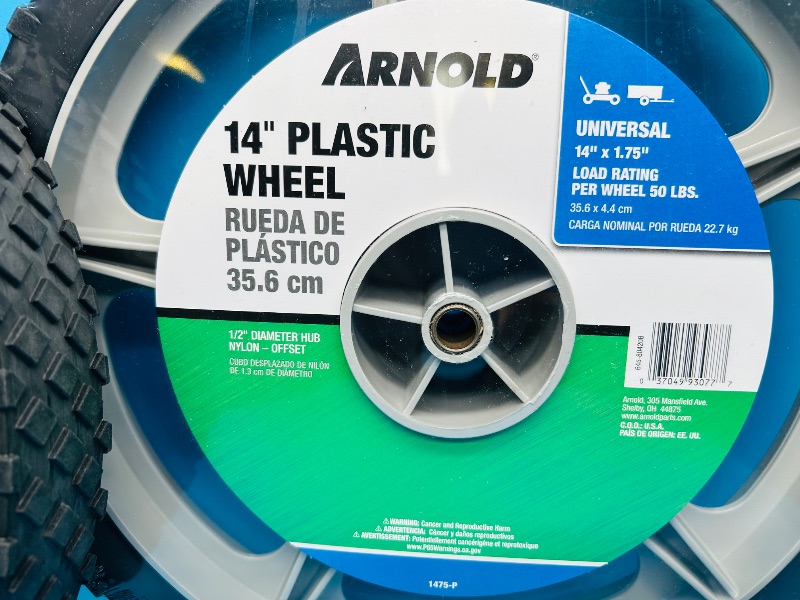 Photo 1 of 195481…2 universal plastic 14” wheels 