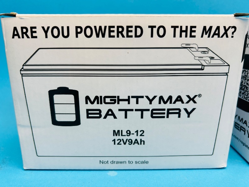 Photo 1 of 195483…2 mighty max batteries ML9-12  12V9Ah