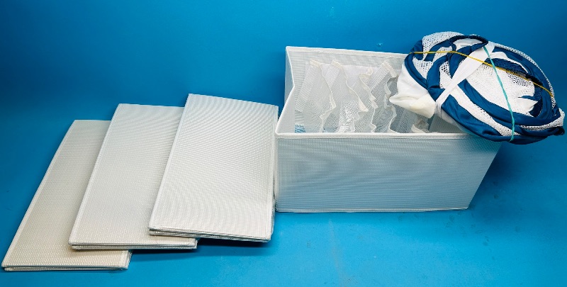 Photo 1 of 195491…4 folding clothes dividers and collapsible laundry bag