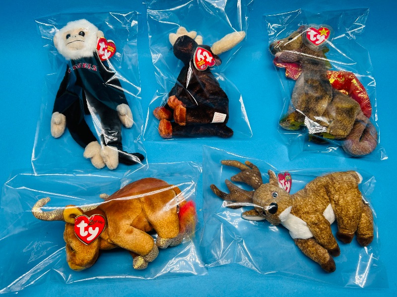 Photo 1 of 195523…5 TY beanie babies in plastic bags