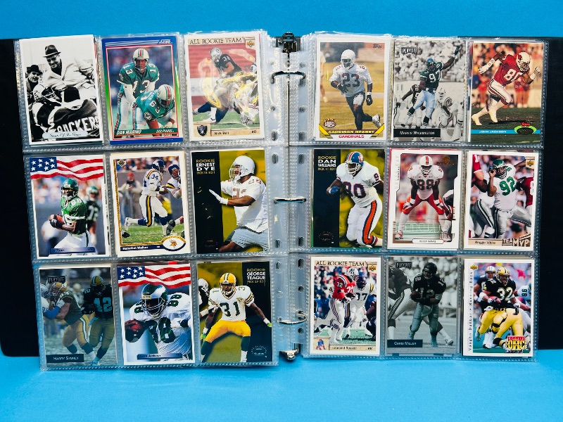 Photo 1 of 195550…final sale no returns/refunds-360 mixed football cards in binder