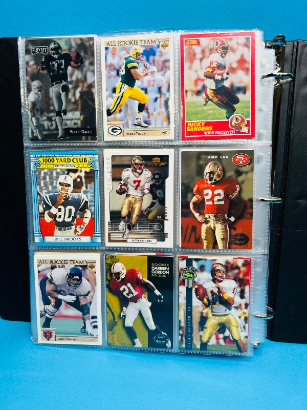 Photo 1 of 195550…final sale no returns/refunds-360 mixed football cards in binder
