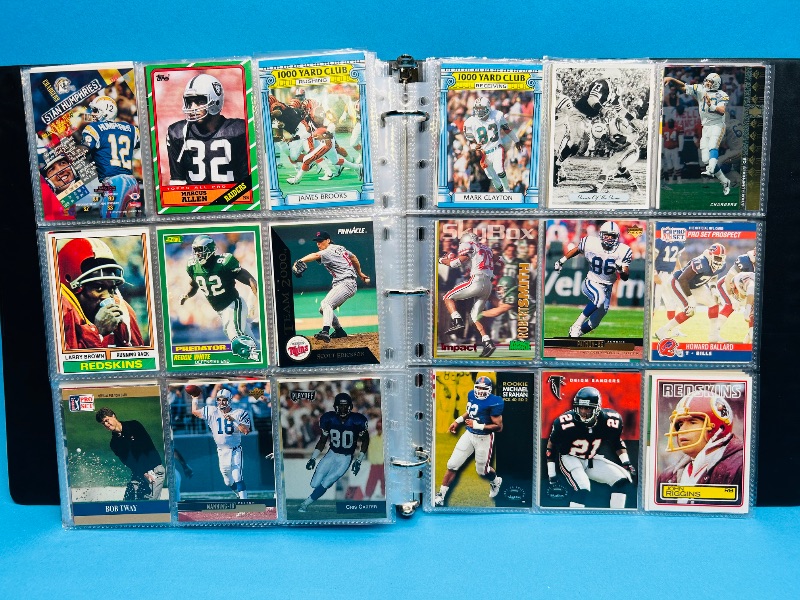 Photo 1 of 195550…final sale no returns/refunds-360 mixed football cards in binder