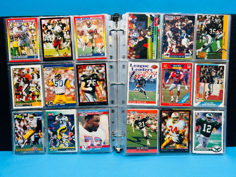 Photo 1 of 195550…final sale no returns/refunds-360 mixed football cards in binder