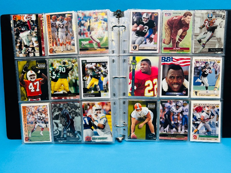 Photo 1 of 195550…final sale no returns/refunds-360 mixed football cards in binder