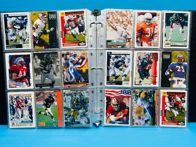 Photo 1 of 195550…final sale no returns/refunds-360 mixed football cards in binder