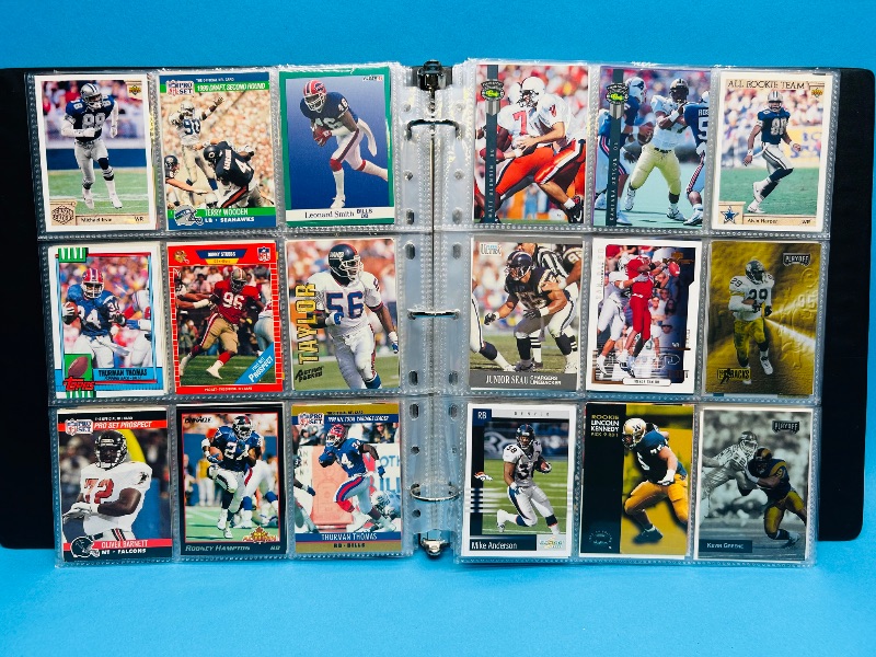 Photo 1 of 195550…final sale no returns/refunds-360 mixed football cards in binder