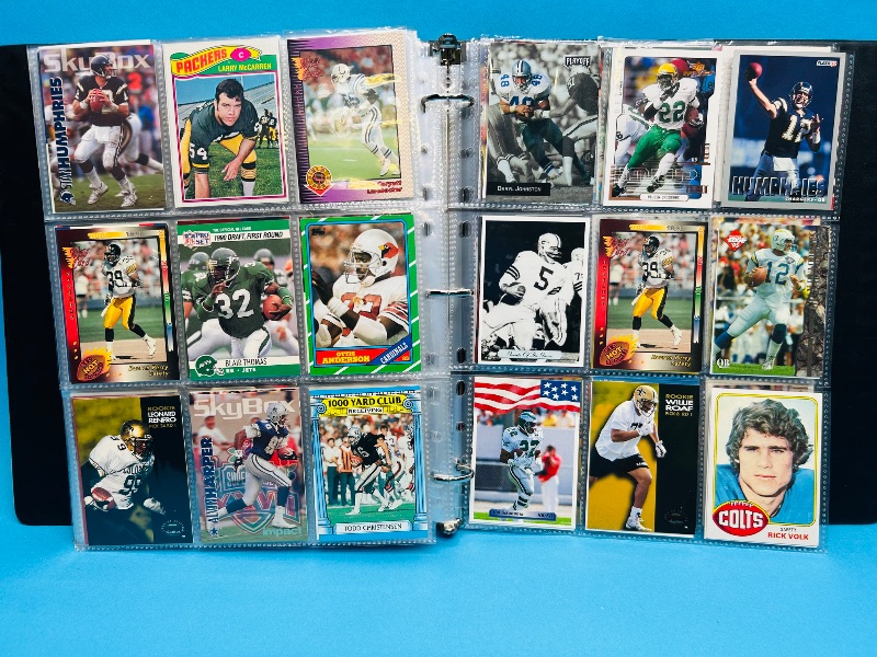 Photo 1 of 195550…final sale no returns/refunds-360 mixed football cards in binder